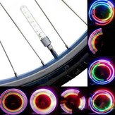 2 PCS 5 LED 8 Luz piscante da válvula de bicicleta Luz da roda de bicicleta